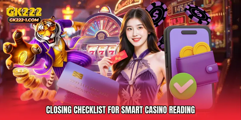 Closing checklist for smart casino reading